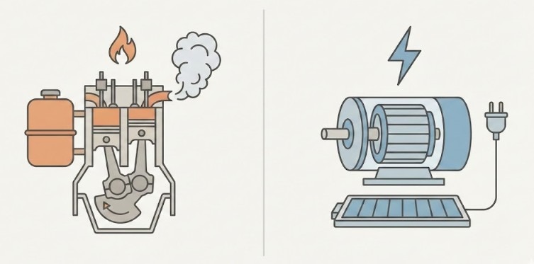Illustration Moteur thermique : pourquoi la physique le condamne face à l'électrique
